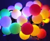 Solar panel christmas holiday lights small ball led light string