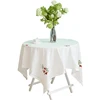 Wedding decoration hot selling table cover strawberry decorative round embroidery tablecloth