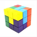 2016 Free shipping Child Adult educational toys Tetris blocks Custom magic cube Wood coloring Do not