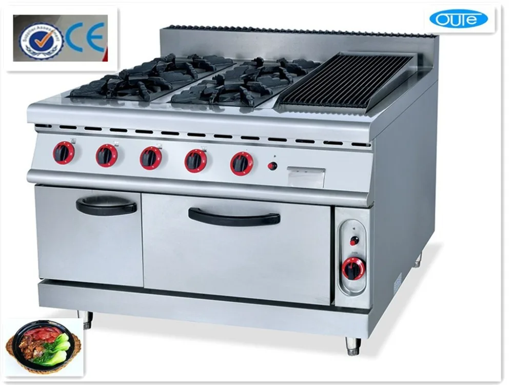 (900)cooking Appliances Commercial Combination Oven With Gas Stove