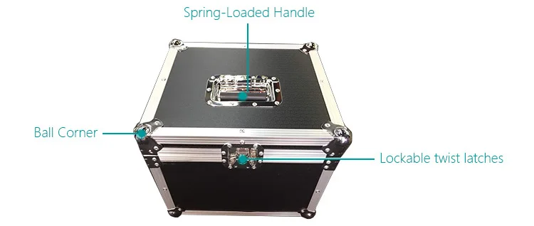 Cable Storage Mic Microphone ABS Carrying Case 6 Portable Flight Case. NEW