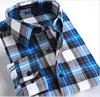 20 colours 7 sizes wholesale retail cheap european american mens cotton tartan checked flannel shirts