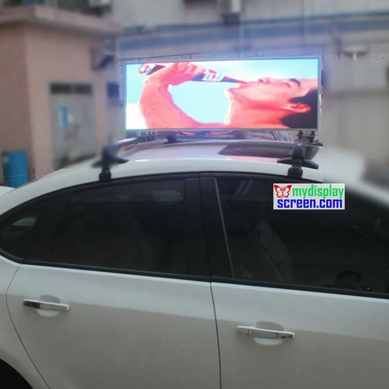 3G/4G Wifi ,USB double side fullcolor advertising led sign  taxi top  led display waterproof
