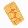 Food Grade Lemon shape Customize Popsicle Mold Silicone Ice Cube Tray with Sticks