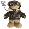 Free Sample Airline Mascot Plush Pilot Teddy Bear Toys For Kids Wholesale Cute Custom Stuffed Animal Soft Aviator Plush Toy Bear