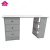 Home Office White Computer Desk 3 Drawers and 3 Shelves Table Workstation