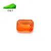 wholesale factory machine cut amber color glass gems for jewelry