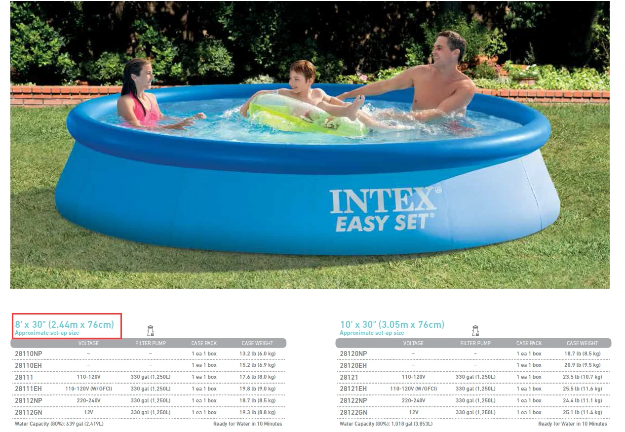 Какой бассейн лучше интекс. Бассейн easy Set Intex 457х122 см. Бассейн Intex easy Set 2.44m x 76cm. 28110 Интекс. Intex easy Set / 26168np.