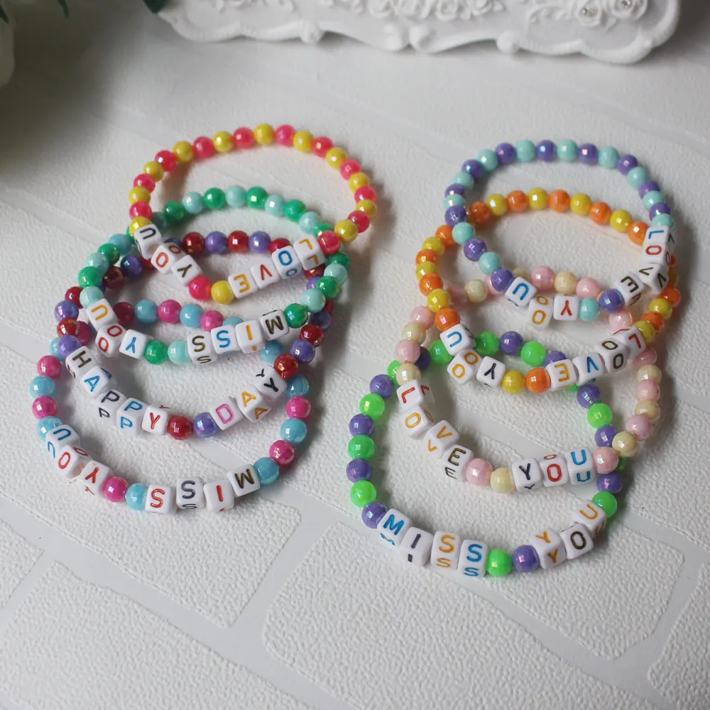 plastic letter necklace