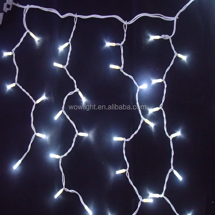 5m 230v white led christmas icicle light /garland light with Eu plug for outdoor decorating