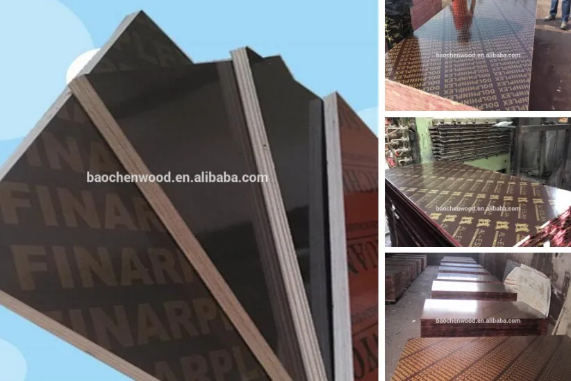 Cheap Price 18mm Marine Plywood/ Black Flm Faced Plywood For Kenya