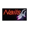 Hidly 12*24'' Rectangle Shape High Bright Indoor Nails Indoor Animated Advertising Acrylic LED Open Window Sign