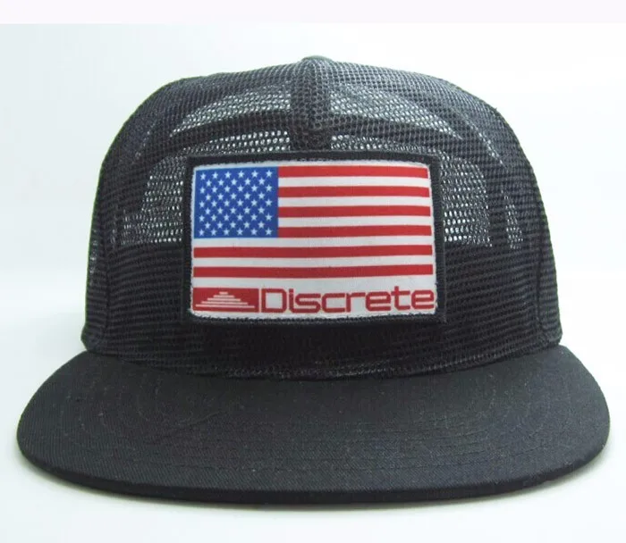 Most Popular Custom Flat Brim 5 Panel Full Mesh Cap Snapback Trucker