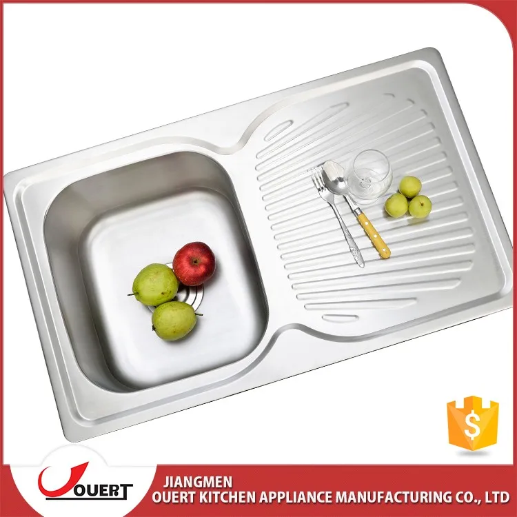 2017 Sri Lanka Stainless Steel Double Bowl Kitchen Sink With Drainboard