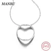 shadow heart necklace sterling silver 12030