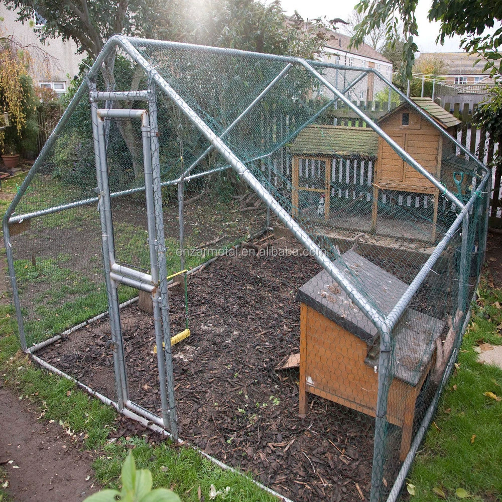 6mx3m Large Metal Chicken Coop Run Walk In Cage Poultry Rabbit Duck ...