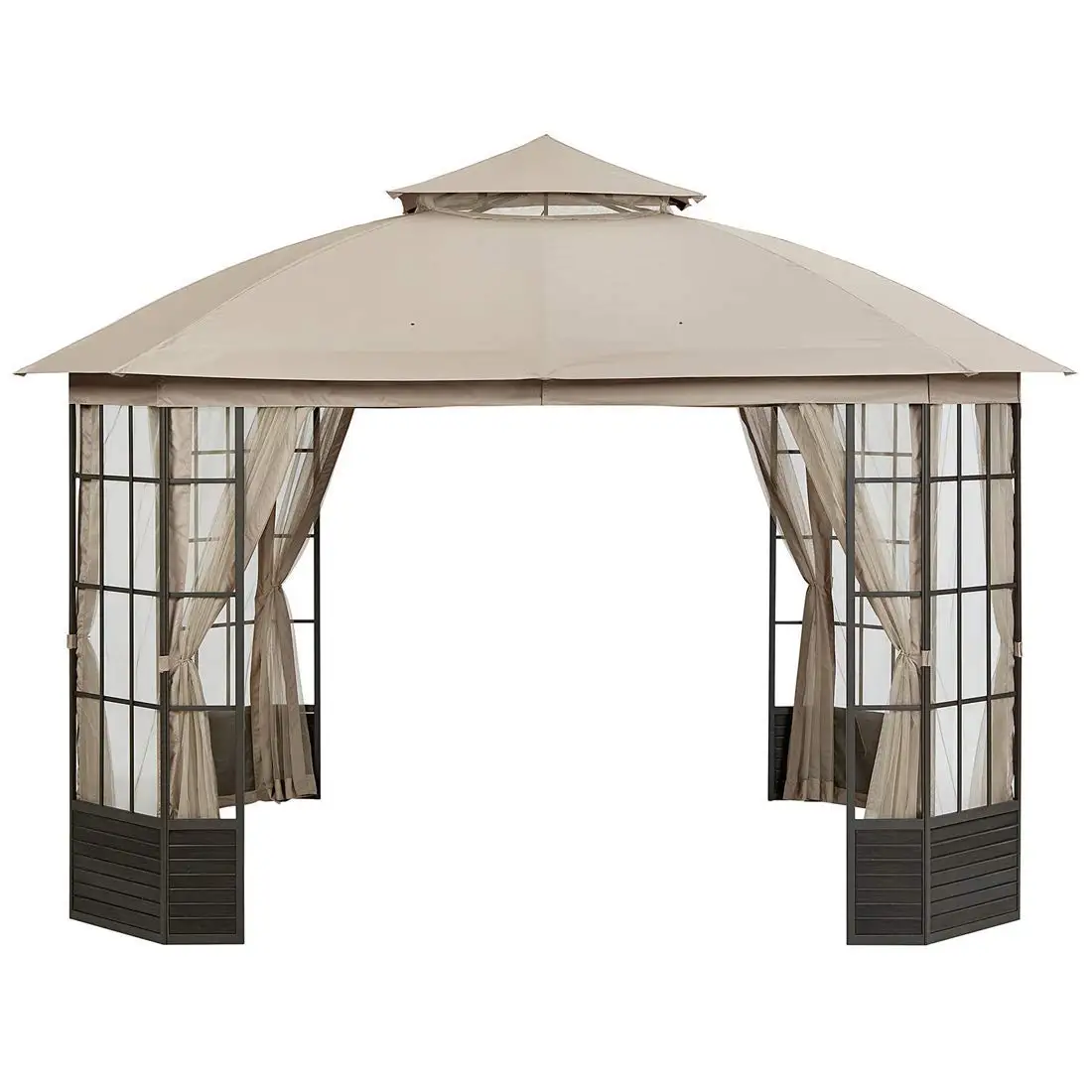 Garden Winds Replacement Canopy Top Cover for the 12x10 Crescent Gazebo RipLock 350