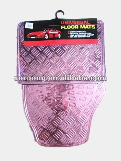 Hot Sale Car Floor Mat Aluminum Car Decorate Mat Pvc Non Slip Feet