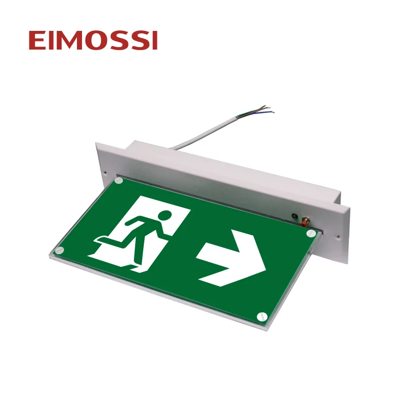 CE ROHS Recessed mounted 3H LED EXIT Double side led sign