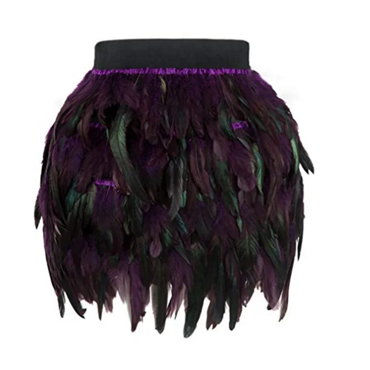 Wholesale Feather Skirt Stage Costumes Irregular Skirts For Ladies ...