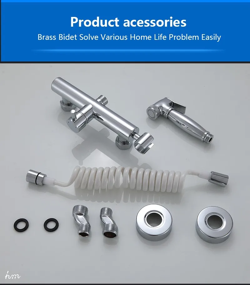 Wall Mounted Chrome Finish Toilet Jet Spray/hygienic Toilet Spray