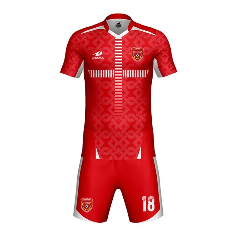 High Quantity Design Your Own Soccer Team Logo Number Name Sublimation