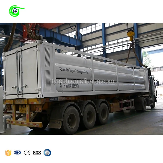 Payload CNG 7250Nm3 Working Pressure 25Mpa 10-Jumbo-Tube Container Semi-trailer