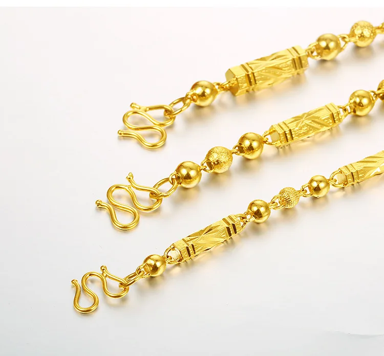 Fashion Concise Gold Vietnam Style 6/7/8mm Big Necklace Jewelry For Men