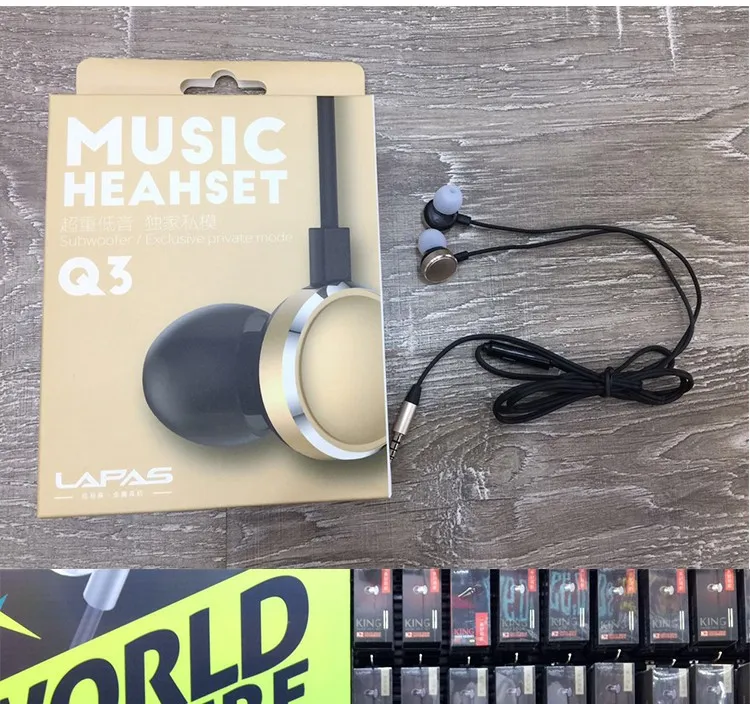 Comfortable Sounds Metal Earphone With Wired Headphones Earphone