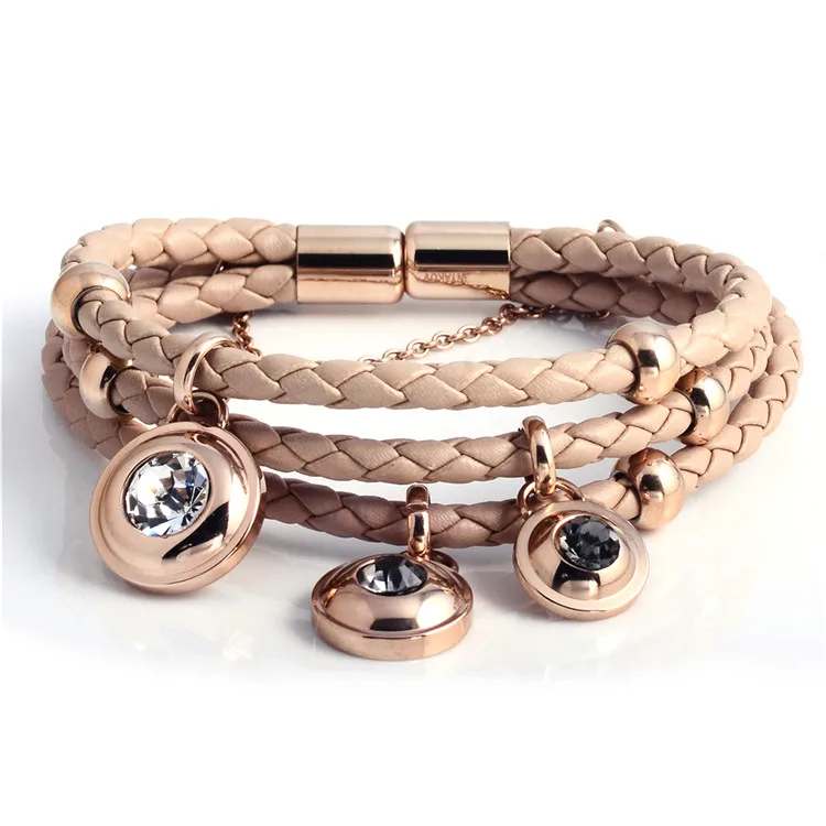 Wholesale Alibaba New Cheap Fashion Custom Rope Diamond Charm Bracelet