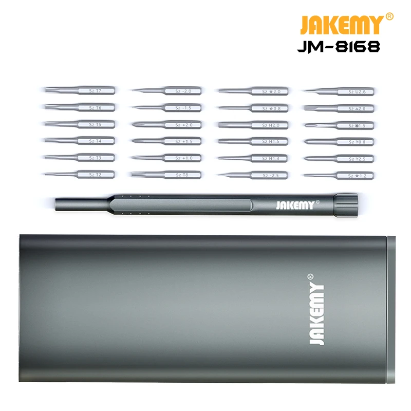 JAKEMY JM-8168 25 in 1 Professional Precision Mini Portable Magnetic Screwdriver Set Pocket DIY Hand  for Cellphone Laptop