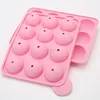 Food-Grade Pink Silicone Cake Mold Half Circle Lollipop Party Cupcake Baking Cake Pop Stick Mold