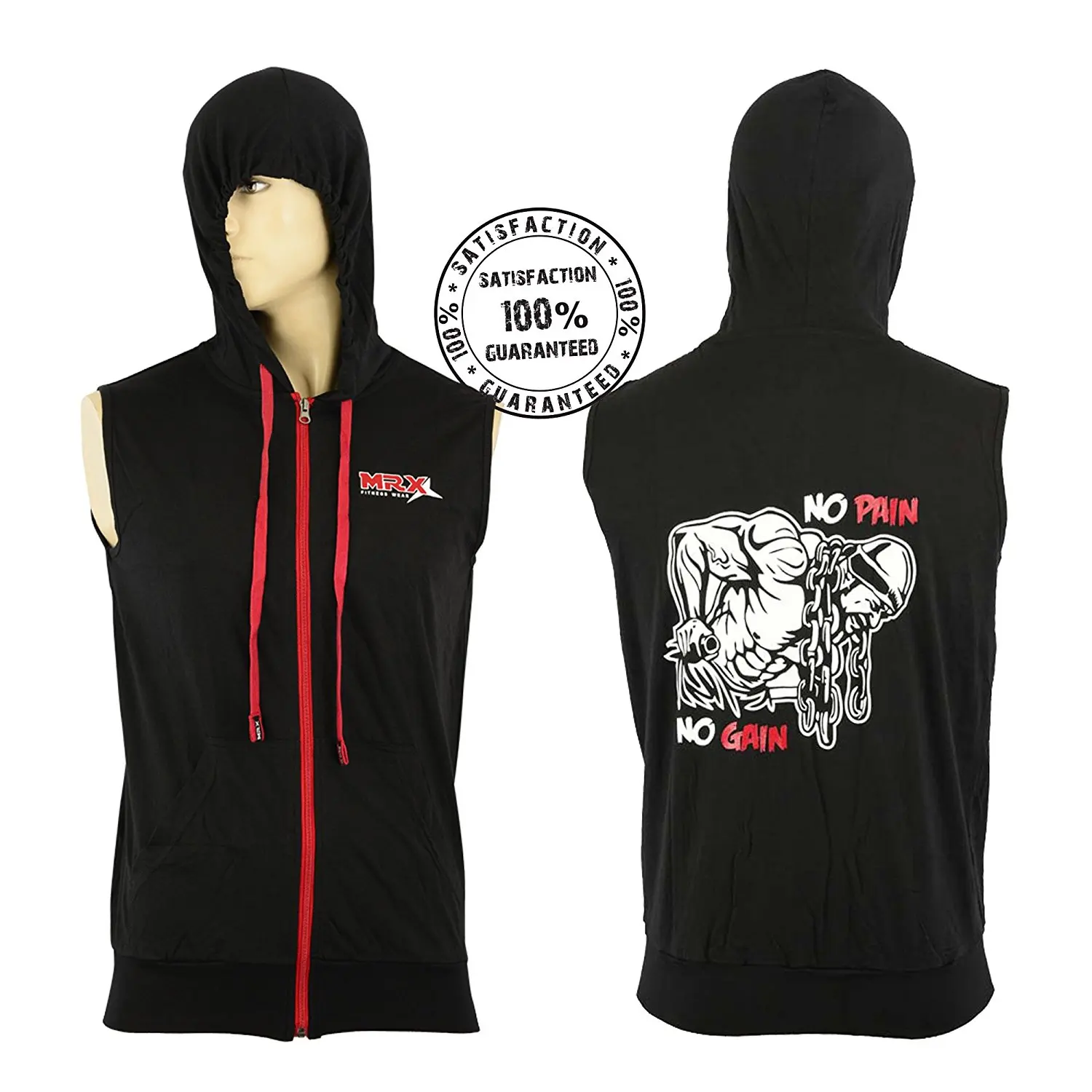 mighty mick's boxing sleeveless hoodie