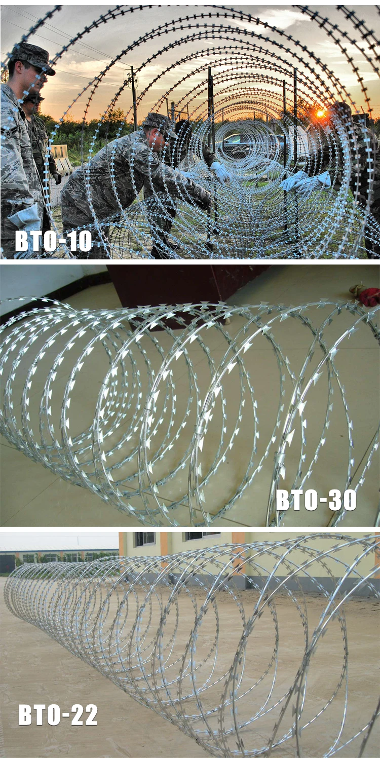 Concertina Coil Manufacturer,Triple Strand Concertina Wire Fence Buy