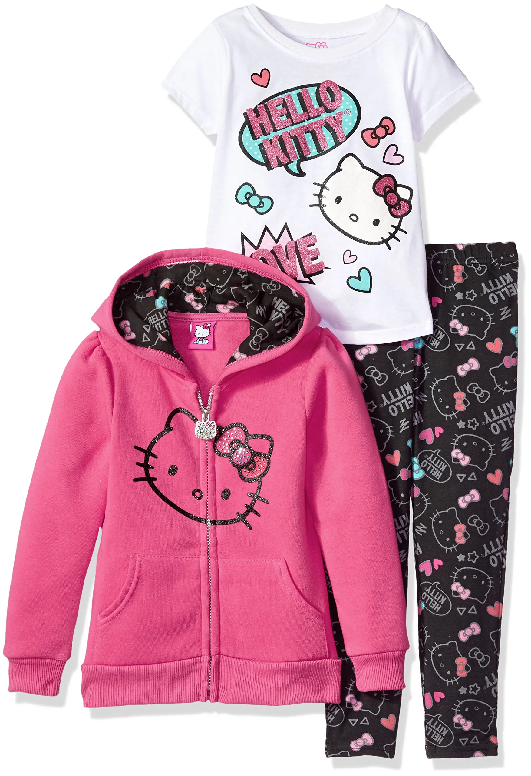 Hello Kitty Girls Ruffle Bottom Hoodie