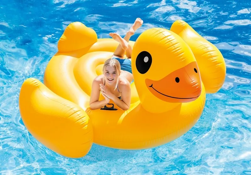 Intex 56286 Mega Yellow Duck Island Inflatable Duck Pool Float 2.21m*2 ...