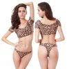 1pc sale little girls modeling leopard picture girls swimwear