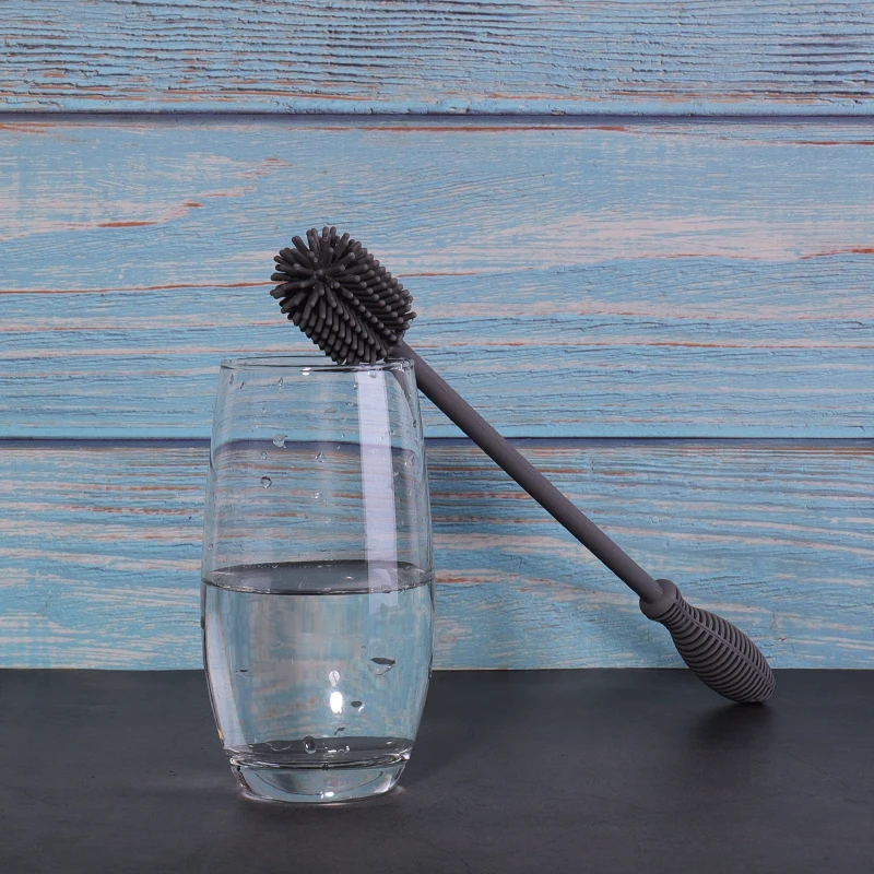 Multi Function Extended Handle Silicone Bottle Cleaning Brush Scrubbing
