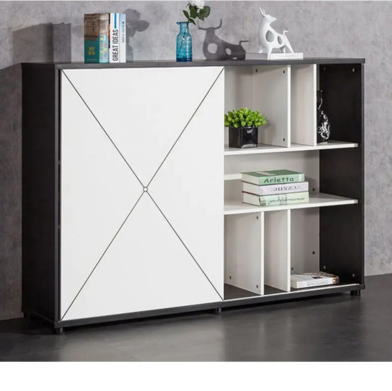 Office Nordic modern mobile wooden low cabinet file cabinet