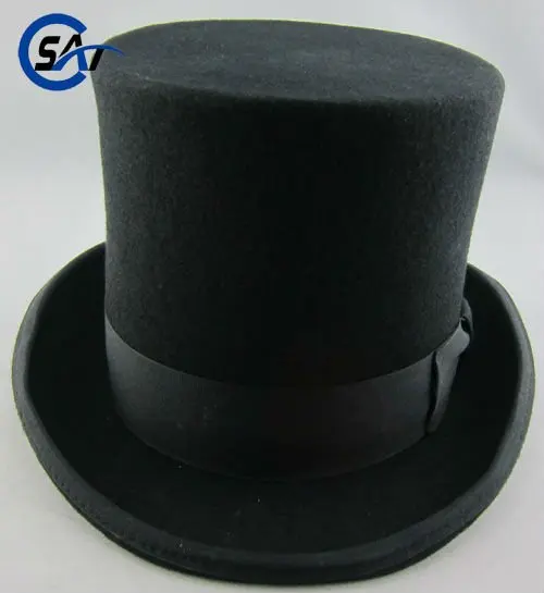 6" High Crown Victorian Top Hat With Satin Lining,100 Pure Wool Buy