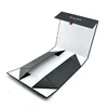 hot sale design solid black chipboard flat packaging boxes collapsible rigid box foldable cardboard box / magnetic closure gift