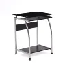 black glass laptop study pc gaming desk computer tables for desktops