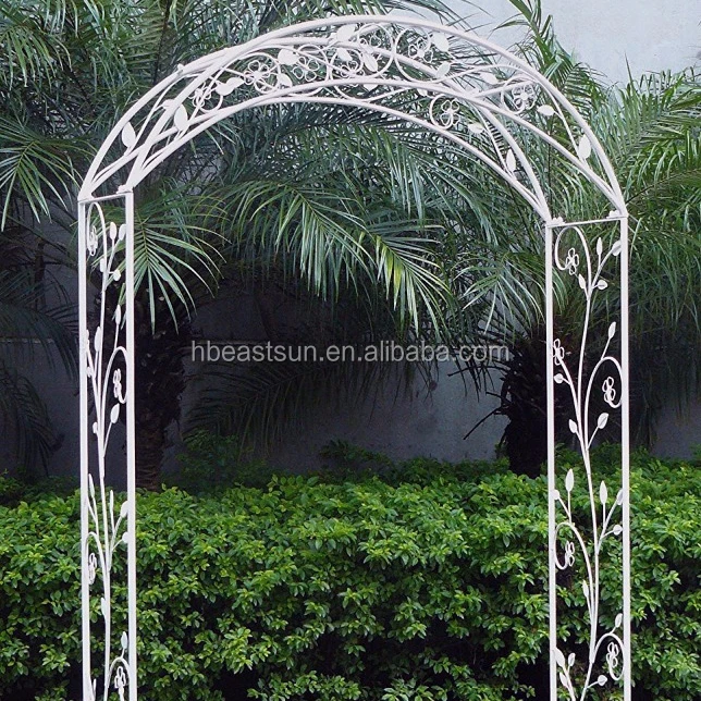 White Color Wrought Iron Garden Arch For Decoration Metal Arbor Steel On Alibaba Com