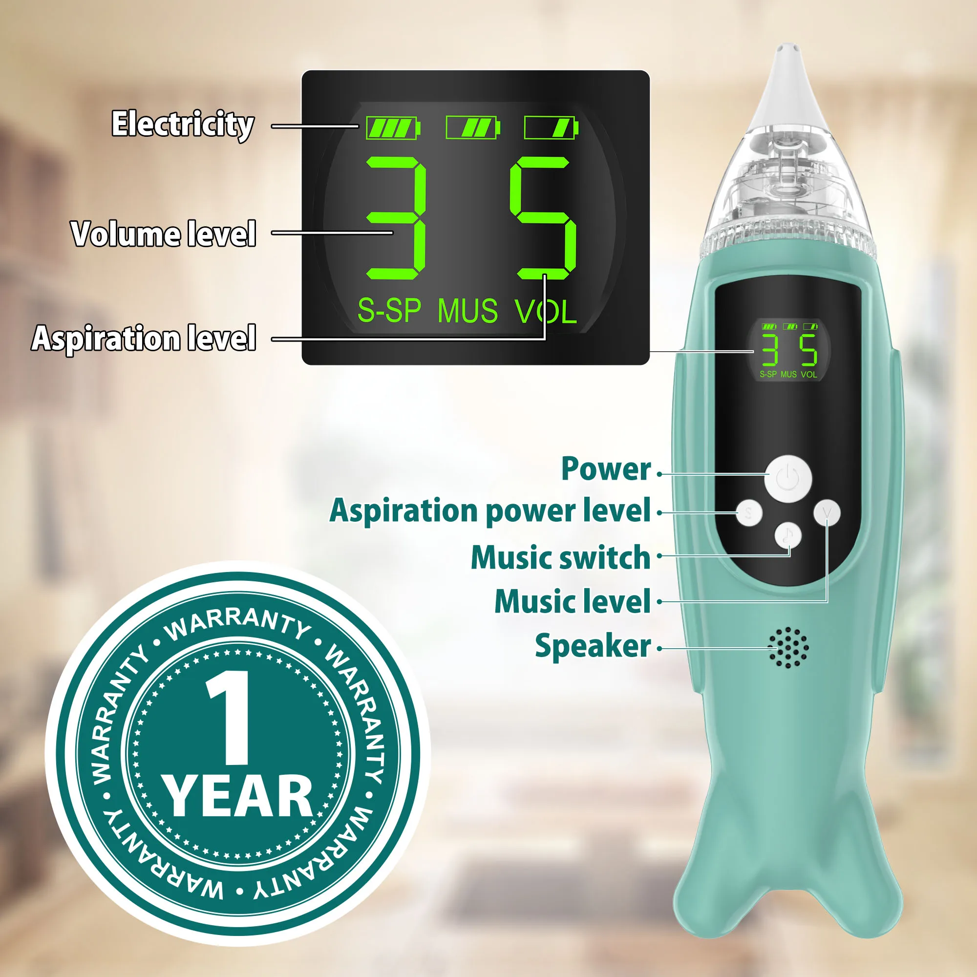 vacuum baby nasal aspirator nose cleaner  electric