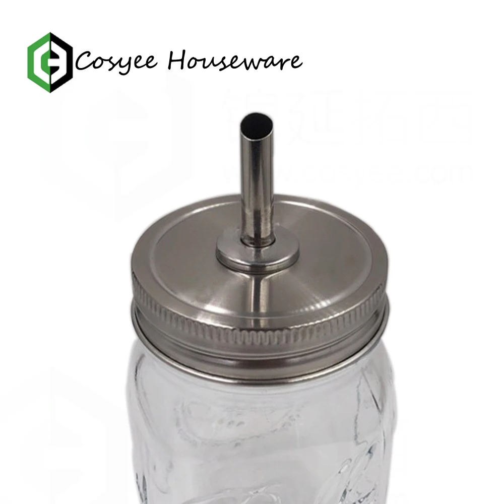 Mason Jar Lids Pour Spout With Caps For Olive Oil Dispenser And Salad