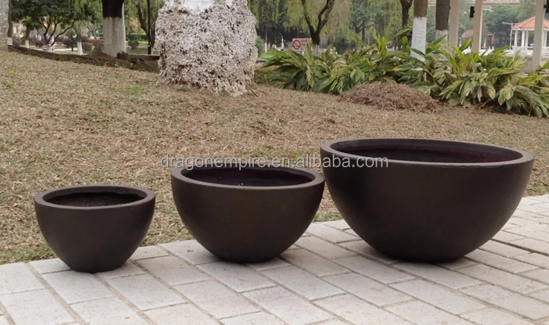 Fibergl Round Planter Bowl Large Flower Pots Fibergl Round Planter Bowl Large