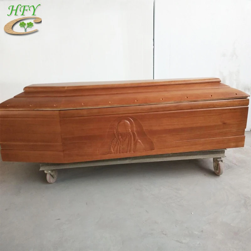 Italian Style Cheap Wooden Coffin With Carvings,Paulownia Funeral