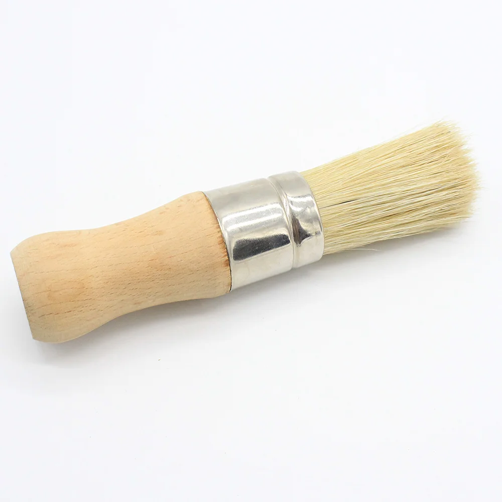Professional Round Chalk Paint Wax Brush,Painting Waxing Brush 1 Large