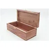 Custom logo unfinished cedar wood box with hinges