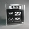 A00AF671 Jumbo Acrylic Automatic Calendar Flip Clock
